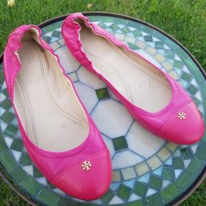 Tory Burch York ballet flats carnation red size 10